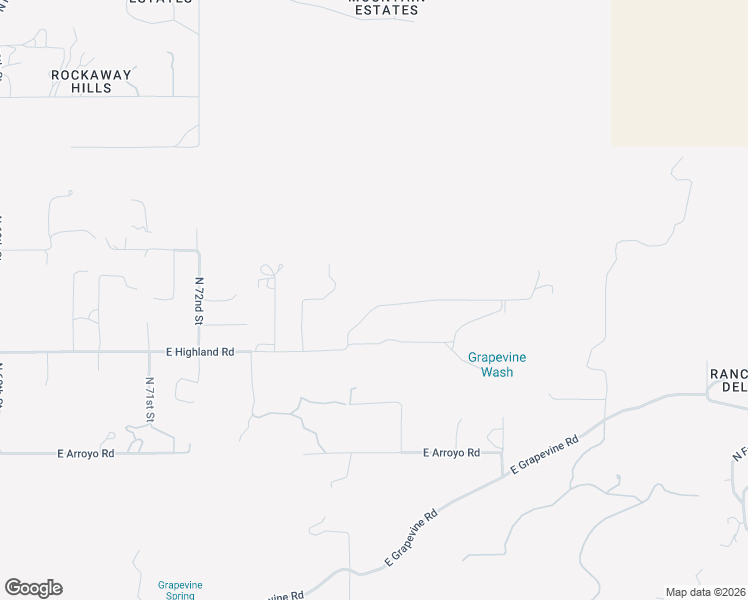 map of restaurants, bars, coffee shops, grocery stores, and more near 7500 East Highland Road in Cave Creek