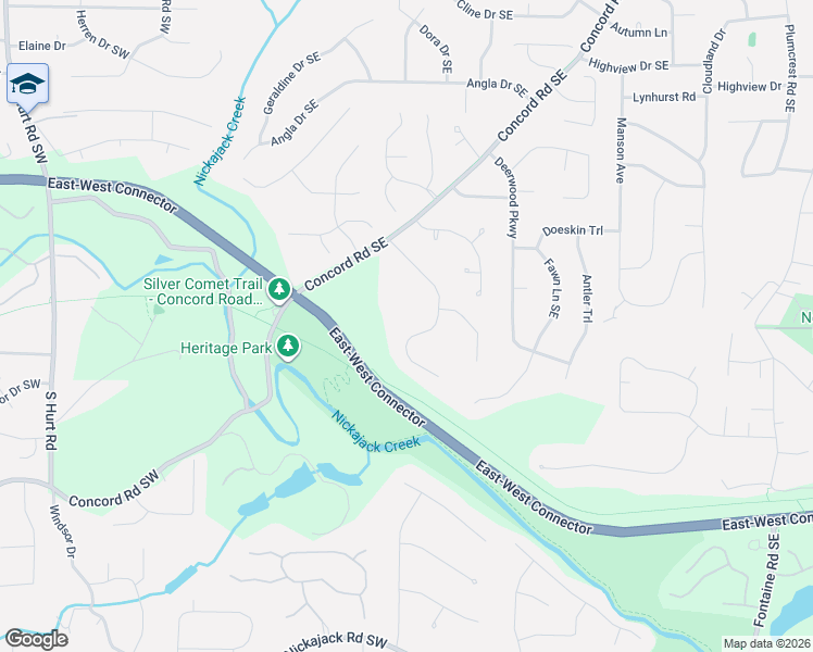 map of restaurants, bars, coffee shops, grocery stores, and more near 4076 Norton Place Southeast in Smyrna