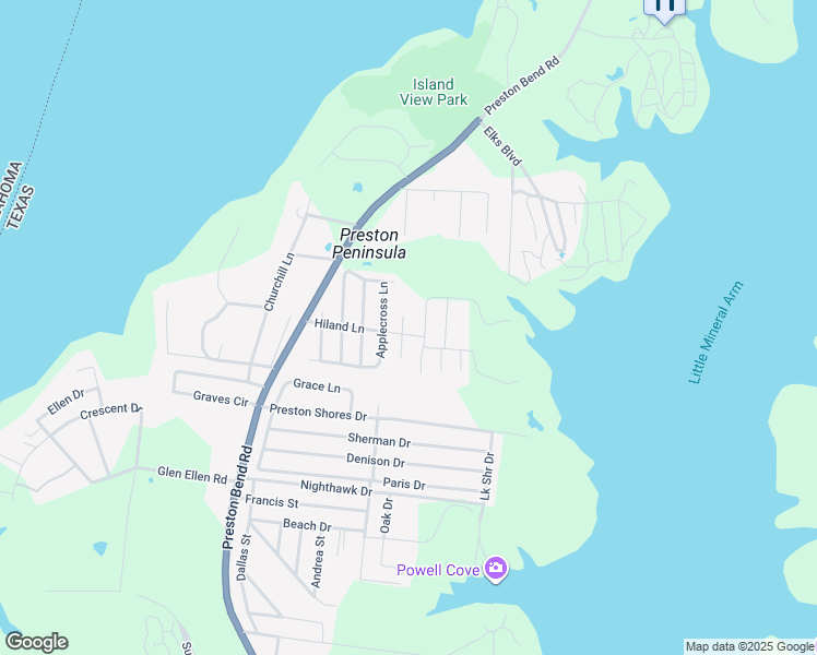 map of restaurants, bars, coffee shops, grocery stores, and more near 193 Scotty Lane in Pottsboro