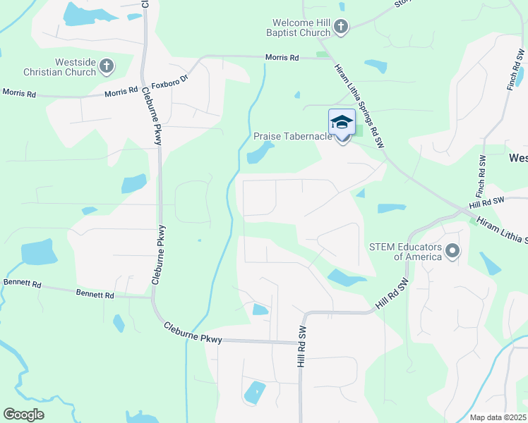 map of restaurants, bars, coffee shops, grocery stores, and more near 5520 Mudlark Circle in Powder Springs