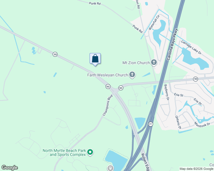 map of restaurants, bars, coffee shops, grocery stores, and more near 1515 South Carolina 90 in Little River