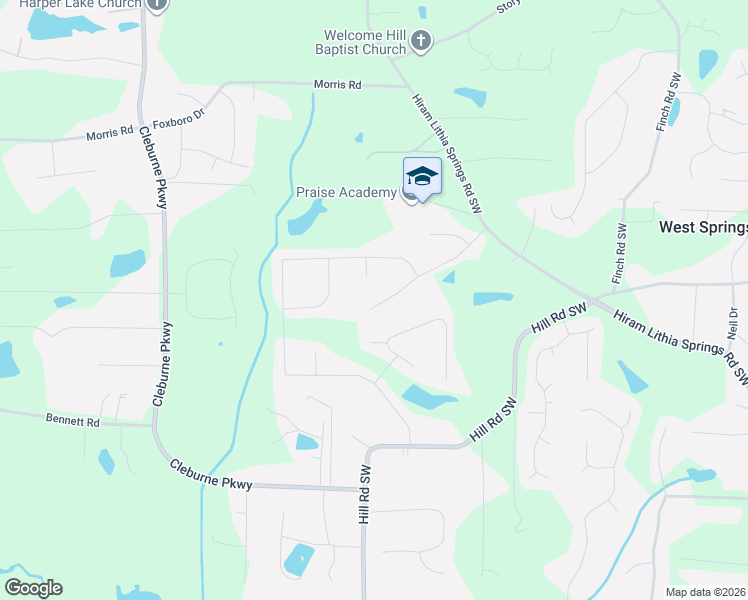 map of restaurants, bars, coffee shops, grocery stores, and more near 4192 Defoors Farm Drive in Powder Springs