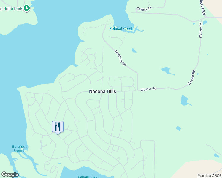 map of restaurants, bars, coffee shops, grocery stores, and more near 109 West Mojave Trail in Nocona