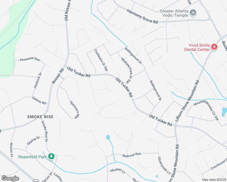 map of restaurants, bars, coffee shops, grocery stores, and more near 2331 Old Ivey Walk in Stone Mountain