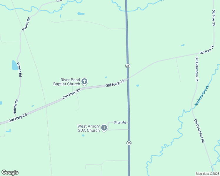 map of restaurants, bars, coffee shops, grocery stores, and more near 50380 Old Highway 25 in Aberdeen