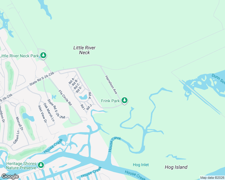 map of restaurants, bars, coffee shops, grocery stores, and more near 1405 Harrelson Avenue in North Myrtle Beach