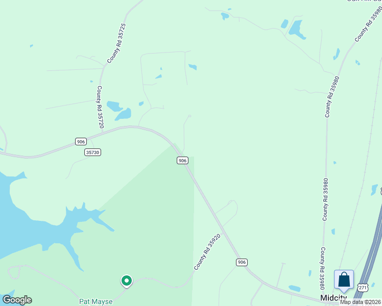 map of restaurants, bars, coffee shops, grocery stores, and more near 35700 County Road 35700 in Arthur City