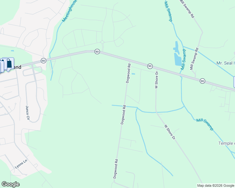 map of restaurants, bars, coffee shops, grocery stores, and more near 2496-2572 Dogwood Road in Longs