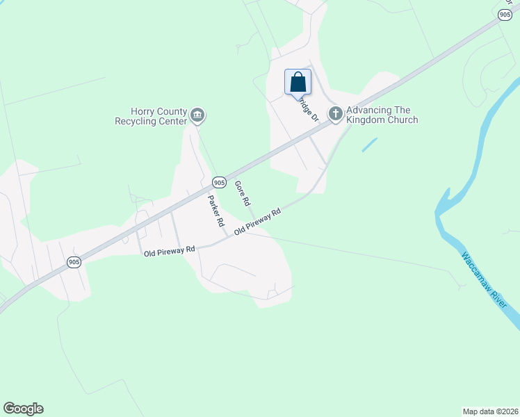 map of restaurants, bars, coffee shops, grocery stores, and more near 501 Old Pireway Road in Conway