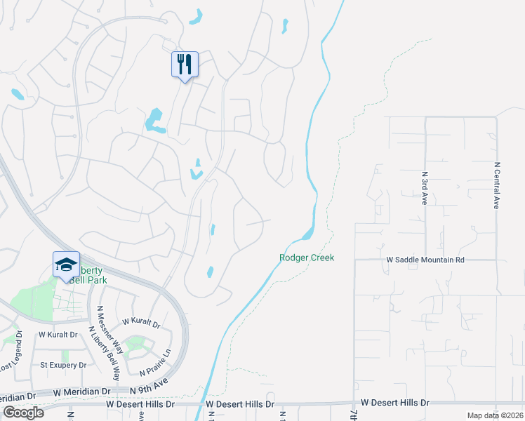 map of restaurants, bars, coffee shops, grocery stores, and more near 1218 West Sousa Court in New River