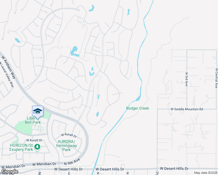 map of restaurants, bars, coffee shops, grocery stores, and more near 40511 North Hawk Ridge Trail in Phoenix