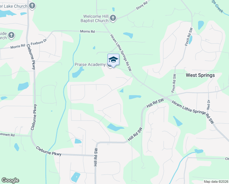 map of restaurants, bars, coffee shops, grocery stores, and more near 4173 Defoors Farm Drive in Powder Springs