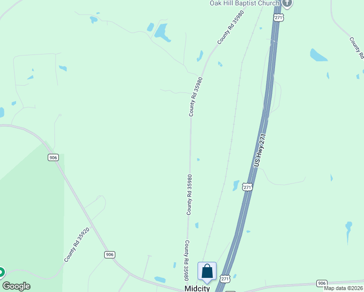 map of restaurants, bars, coffee shops, grocery stores, and more near 811 County Road 35980 in Arthur City