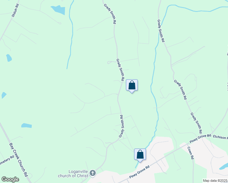 map of restaurants, bars, coffee shops, grocery stores, and more near 2305 Deep Wood Drive in Loganville