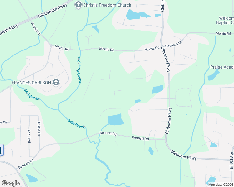 map of restaurants, bars, coffee shops, grocery stores, and more near 432 Juanita Lane in Powder Springs