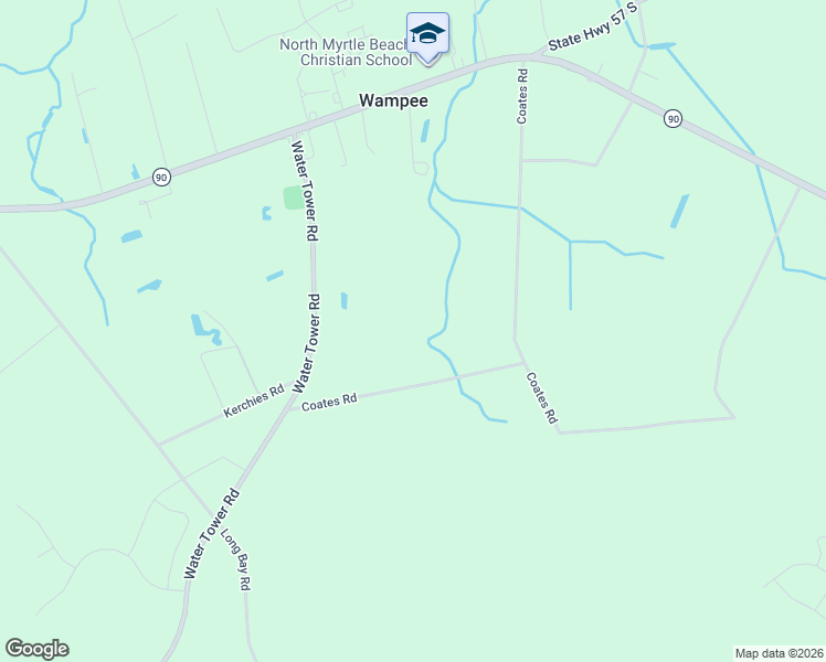 map of restaurants, bars, coffee shops, grocery stores, and more near Coates Road in Longs