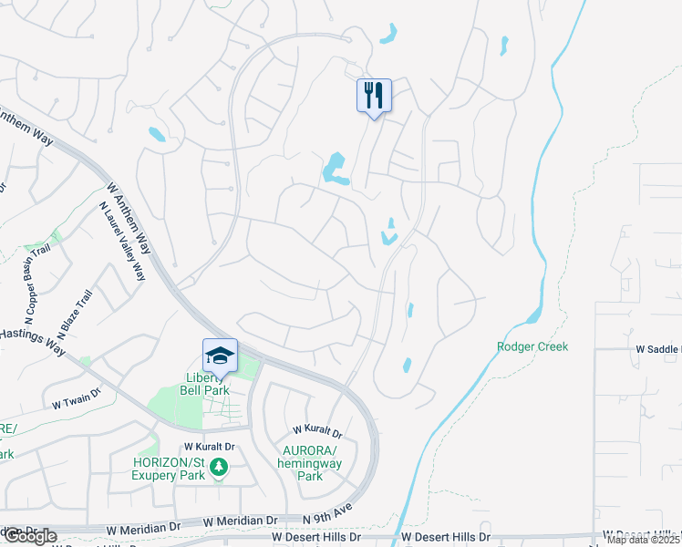 map of restaurants, bars, coffee shops, grocery stores, and more near 1651 West Walden Drive in New River