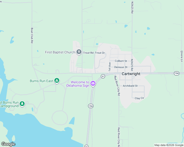 map of restaurants, bars, coffee shops, grocery stores, and more near East Burns Run in Cartwright