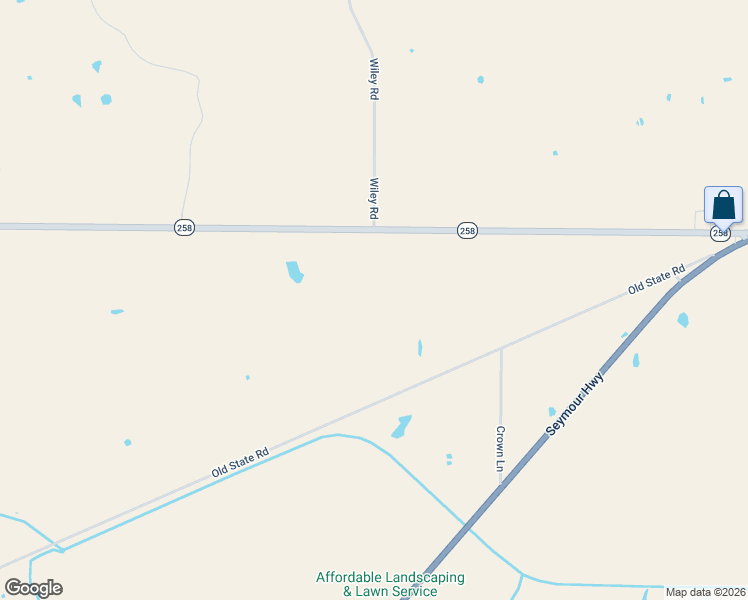 map of restaurants, bars, coffee shops, grocery stores, and more near 2963 Texas 258 in Wichita Falls