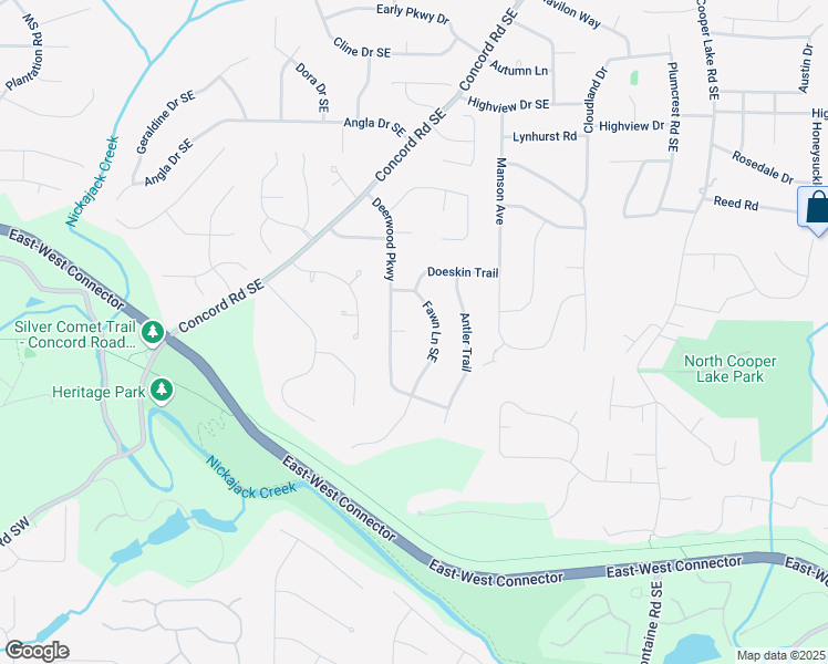 map of restaurants, bars, coffee shops, grocery stores, and more near 218 Deerwood Court in Smyrna