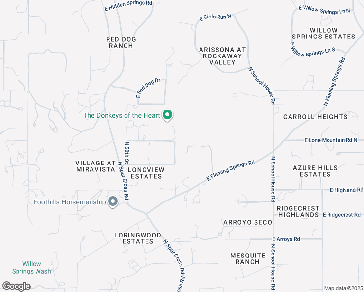 map of restaurants, bars, coffee shops, grocery stores, and more near 40445 N 60th St in Cave Creek