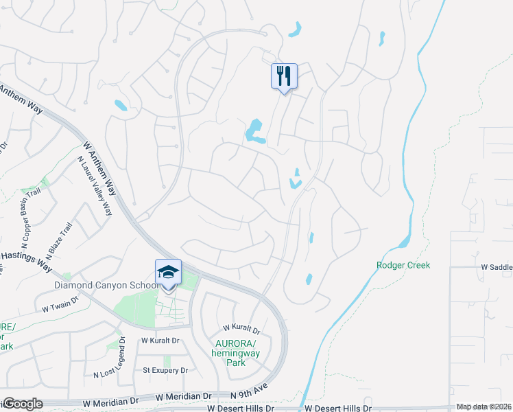 map of restaurants, bars, coffee shops, grocery stores, and more near 1651 West Walden Drive in New River