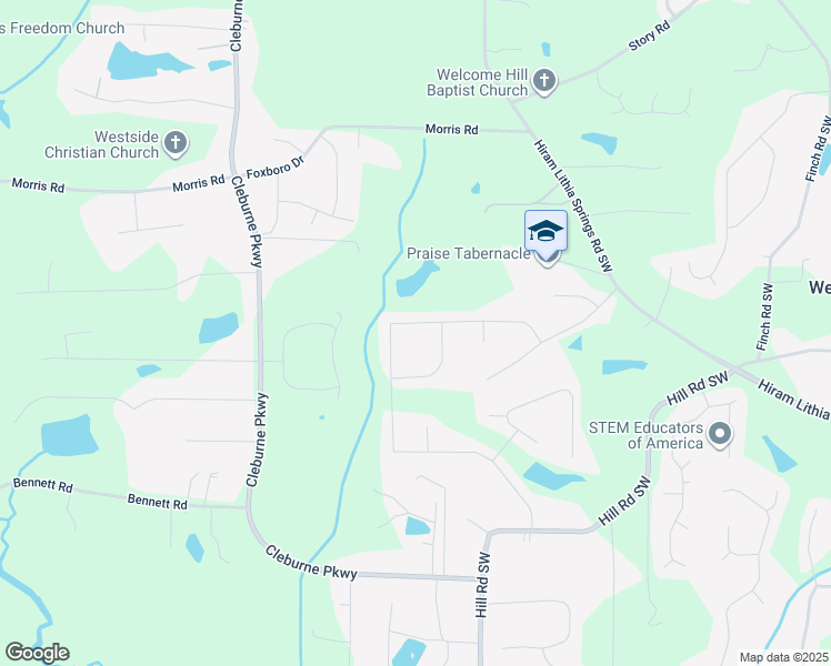 map of restaurants, bars, coffee shops, grocery stores, and more near 4242 Defoors Farm Trail in Powder Springs