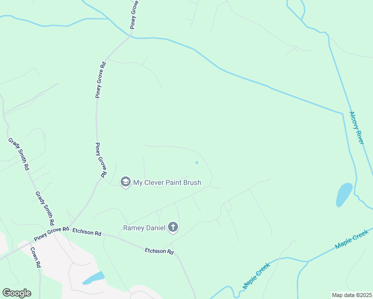 map of restaurants, bars, coffee shops, grocery stores, and more near Cherry Bark Court in Walton County