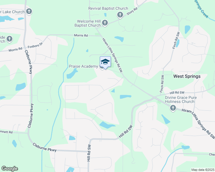 map of restaurants, bars, coffee shops, grocery stores, and more near 4168 Defoors Farm Dr in Powder Springs