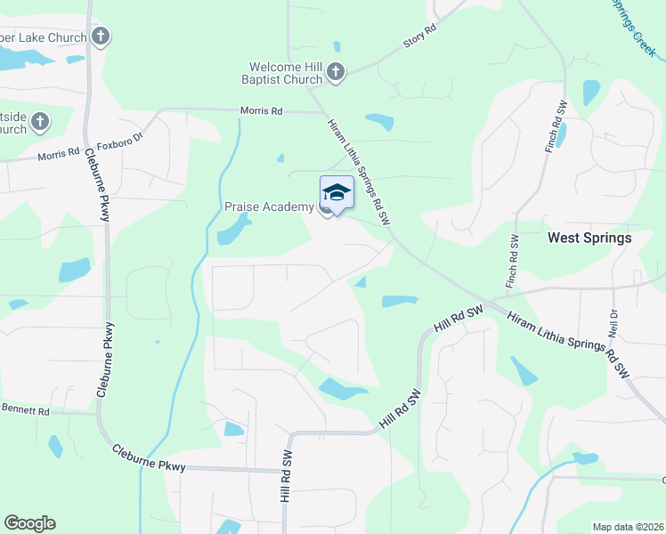 map of restaurants, bars, coffee shops, grocery stores, and more near 4206 Defoors Farm Trail in Powder Springs