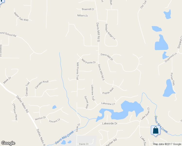 map of restaurants, bars, coffee shops, grocery stores, and more near 136 Mill Pointe Court in Dallas