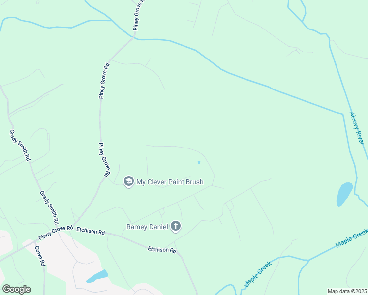 map of restaurants, bars, coffee shops, grocery stores, and more near Cherry Bark Court in Walton County
