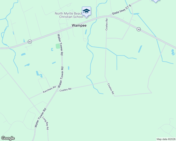 map of restaurants, bars, coffee shops, grocery stores, and more near Coates Road in Longs