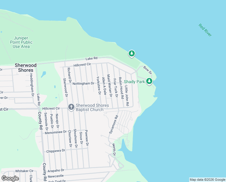 map of restaurants, bars, coffee shops, grocery stores, and more near 131 Friar Tuck Drive in Gordonville