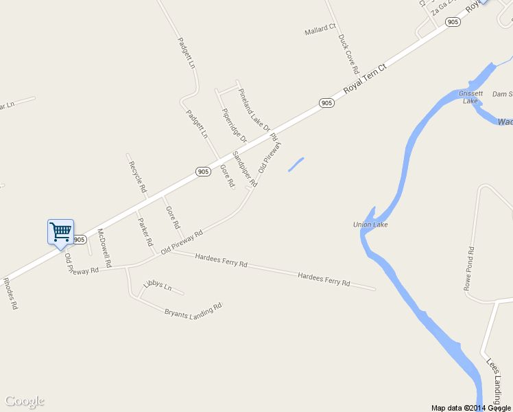 map of restaurants, bars, coffee shops, grocery stores, and more near 610 Old Pireway Road in Conway
