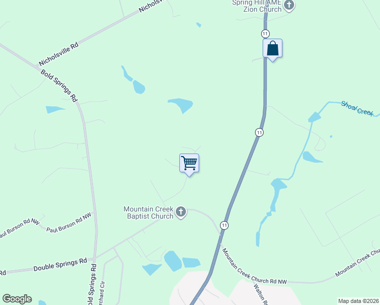 map of restaurants, bars, coffee shops, grocery stores, and more near 1606 Annas Way in Monroe