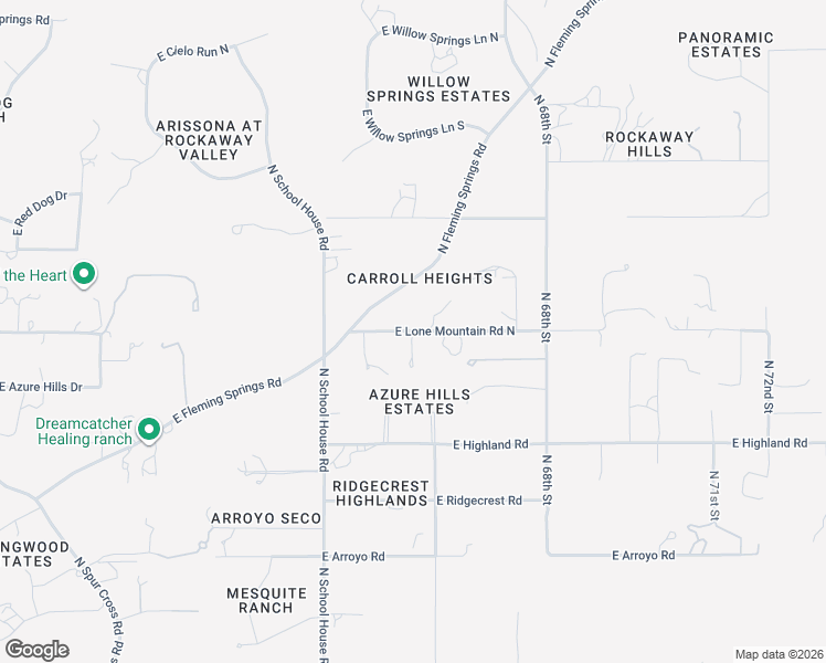 map of restaurants, bars, coffee shops, grocery stores, and more near 43310 North 65th Place in Cave Creek