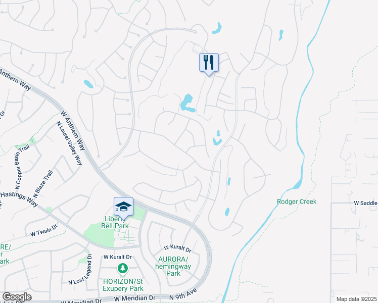 map of restaurants, bars, coffee shops, grocery stores, and more near 1651 West Walden Drive in New River