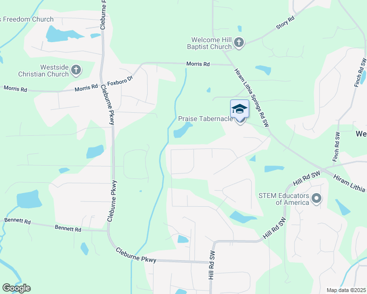 map of restaurants, bars, coffee shops, grocery stores, and more near 4242 Defoors Farm Trail in Powder Springs