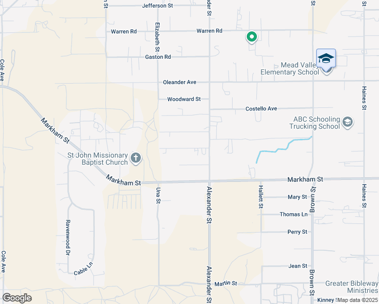 map of restaurants, bars, coffee shops, grocery stores, and more near 20399 Bailly Street in Perris