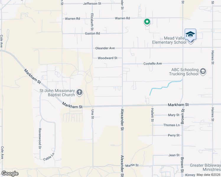 map of restaurants, bars, coffee shops, grocery stores, and more near 20399 Bailly Street in Perris