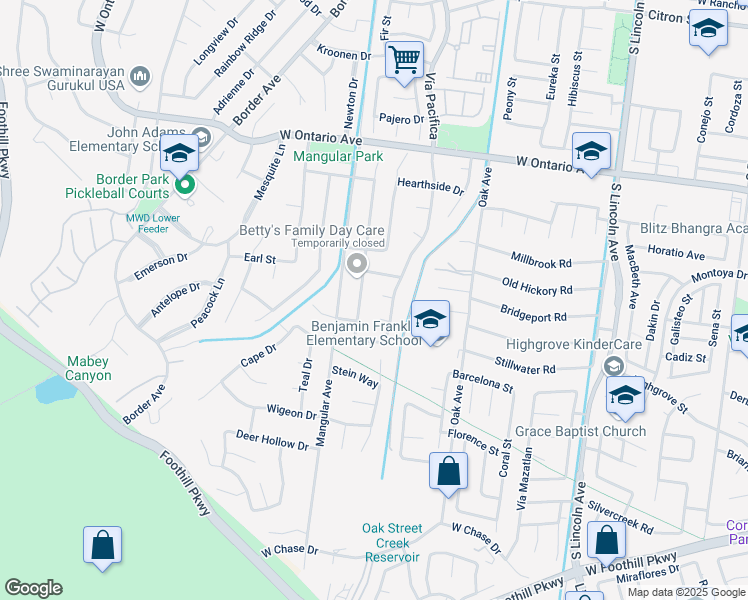 map of restaurants, bars, coffee shops, grocery stores, and more near 1332 Arborwood Circle in Corona