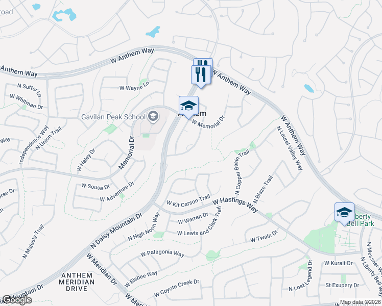 map of restaurants, bars, coffee shops, grocery stores, and more near 40749 North Citrus Canyon Trail in New River