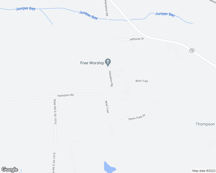 map of restaurants, bars, coffee shops, grocery stores, and more near 5414 Hampton Road in Conway