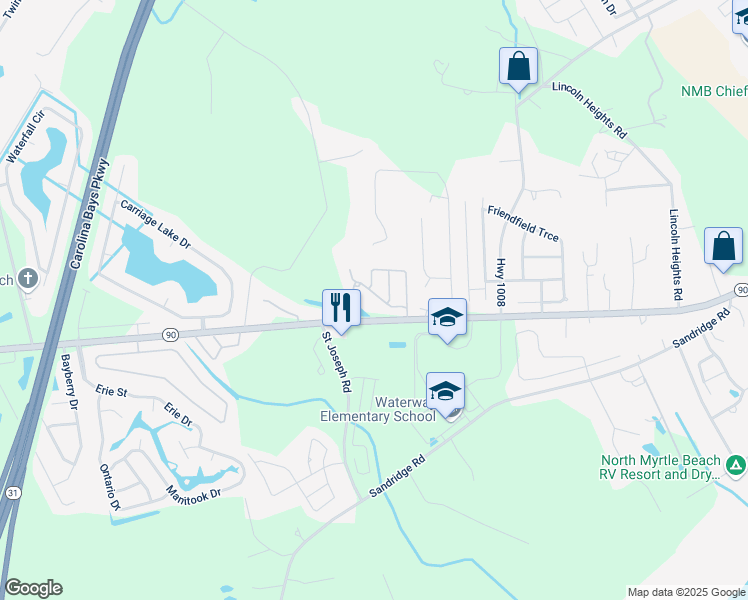 map of restaurants, bars, coffee shops, grocery stores, and more near 3484 Trailside Drive in Longs
