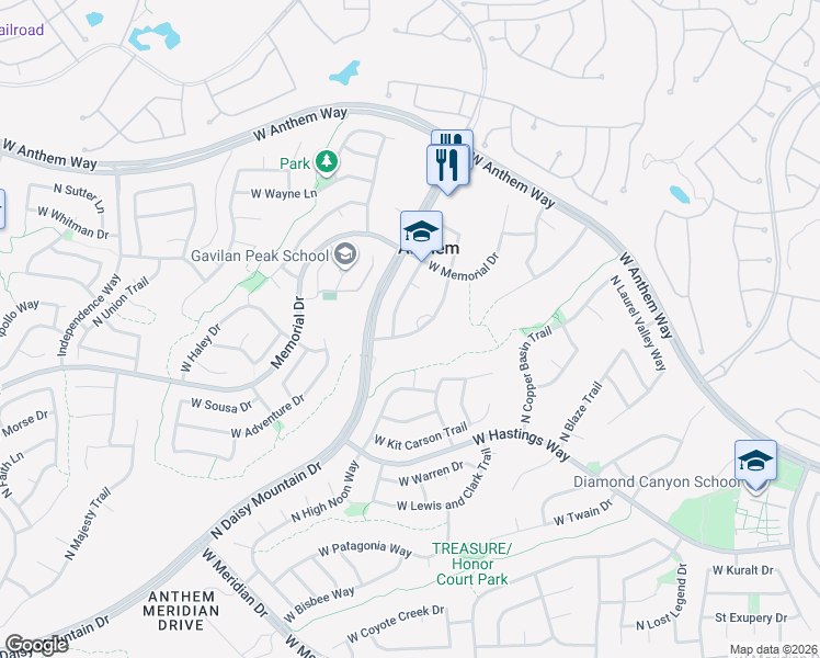 map of restaurants, bars, coffee shops, grocery stores, and more near 40717 North Citrus Canyon Trail in New River