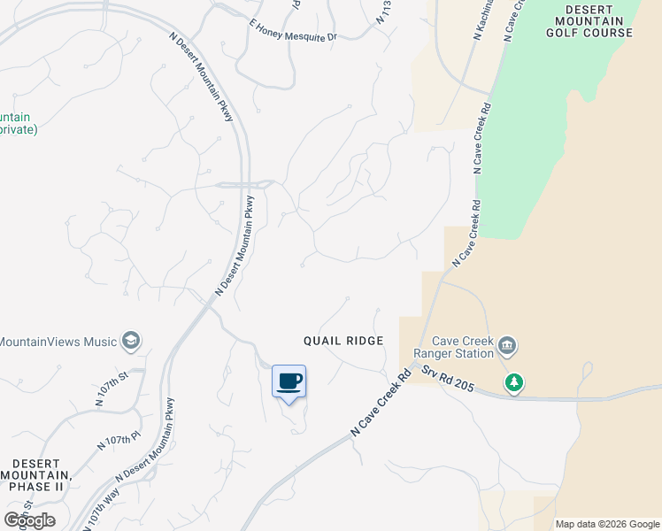map of restaurants, bars, coffee shops, grocery stores, and more near 40424 North 112th Place in Scottsdale
