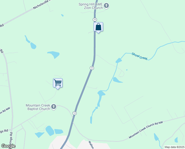 map of restaurants, bars, coffee shops, grocery stores, and more near 2215 State Highway 11 in Monroe