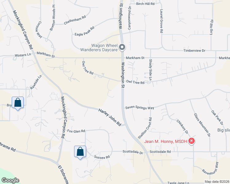 map of restaurants, bars, coffee shops, grocery stores, and more near 18320 Almond Tree Path in Riverside
