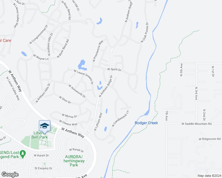 map of restaurants, bars, coffee shops, grocery stores, and more near 40634 North Candlewyck Lane in New River